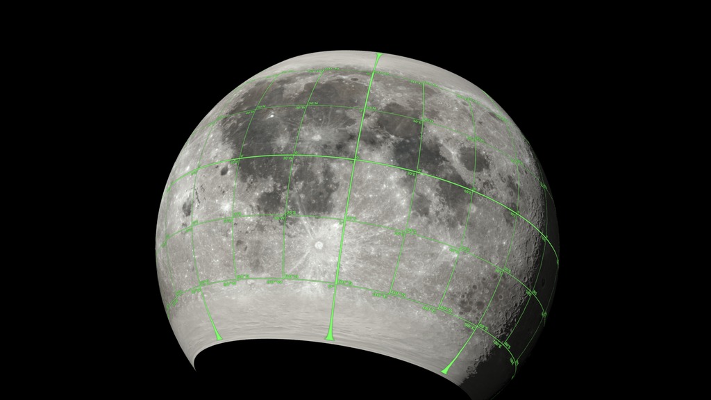 NASA 月球贴图应用示例