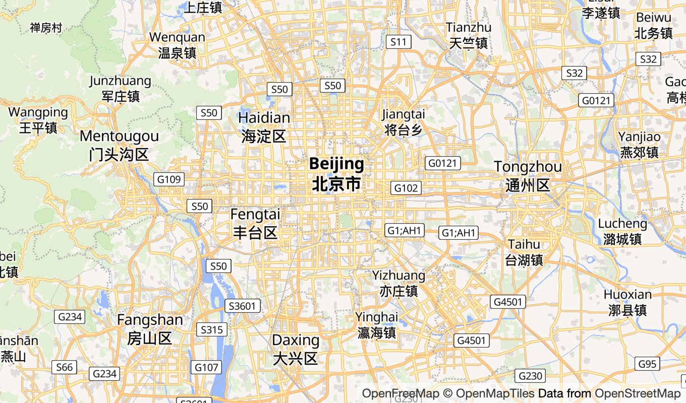 OpenFreeMap Liberty 样式渲染