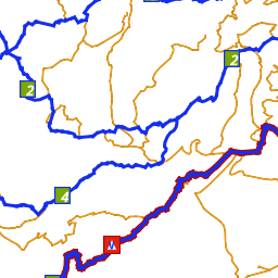 徒步路线透明叠加层